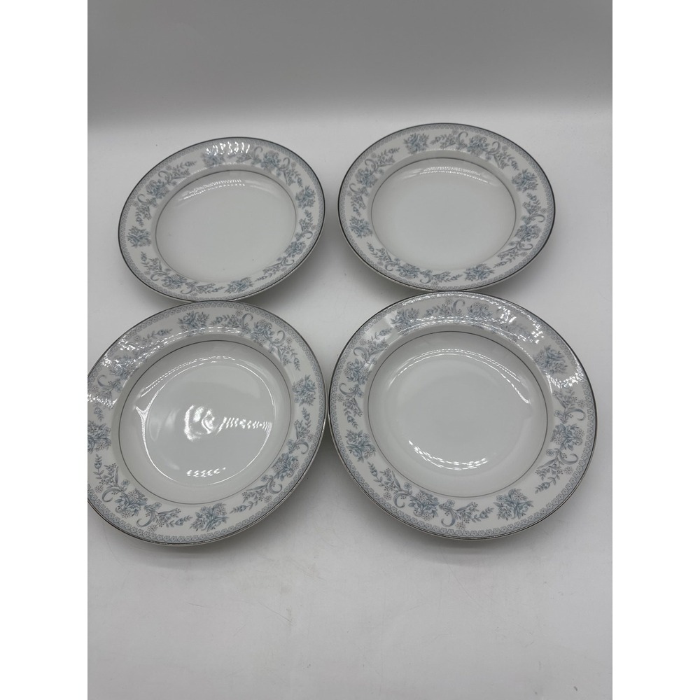 4 Mikasa Dresden Rose Rimmed Bowls 8‎ 3/8" EUC soup/salad/sides